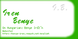 iren benye business card